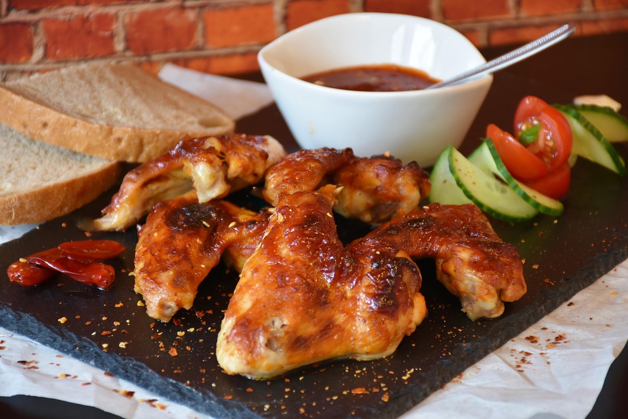Plate of classic Buffalo chicken wings