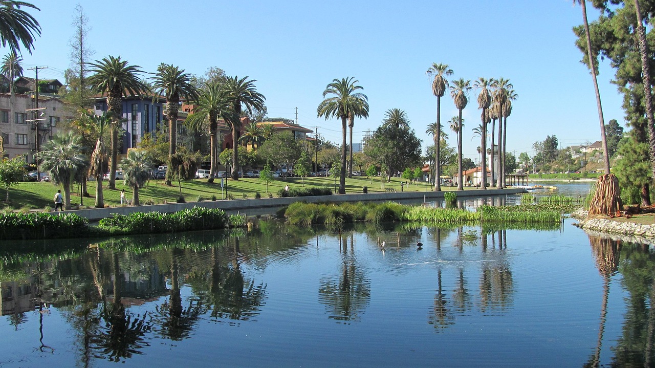 Echo Park Lake and Pedal Boats