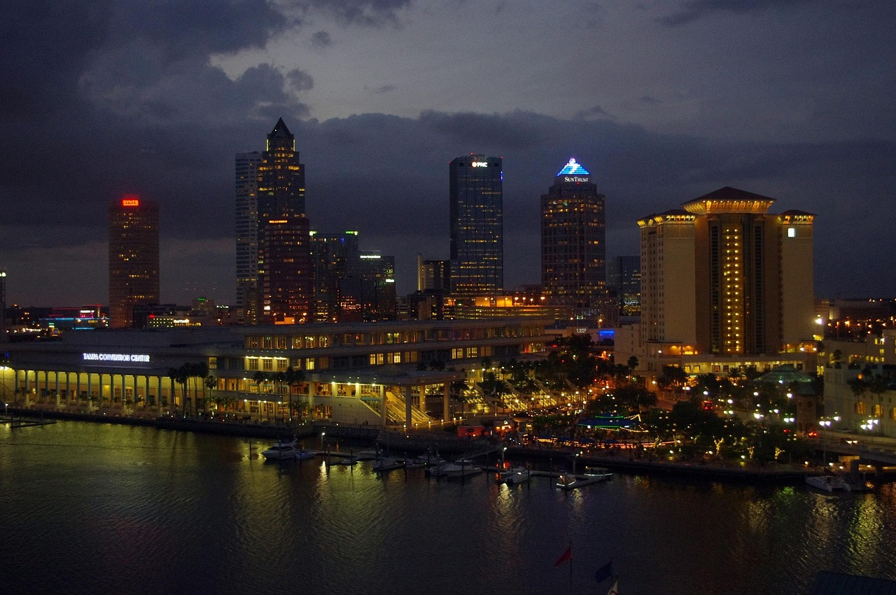 Tampa skyline at night