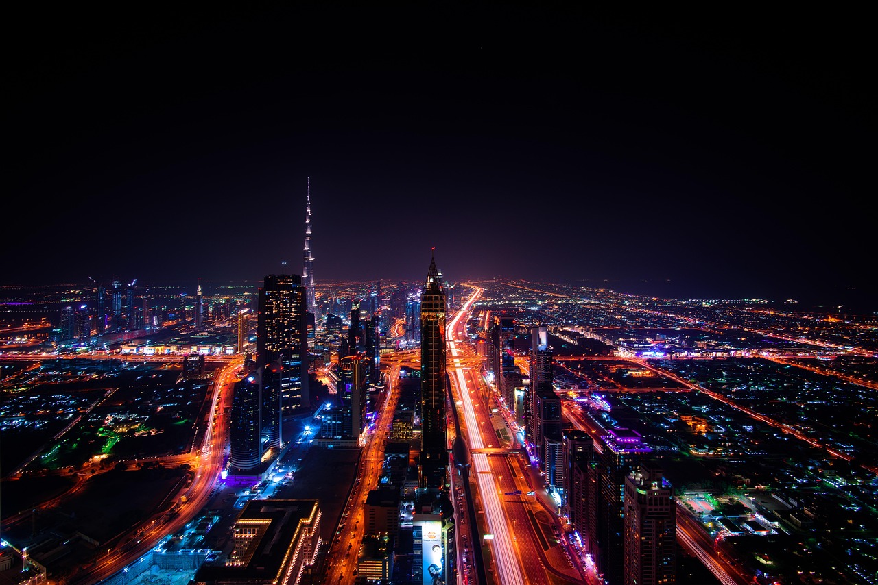 Downtown Dubai skyline with Burj Khalifa