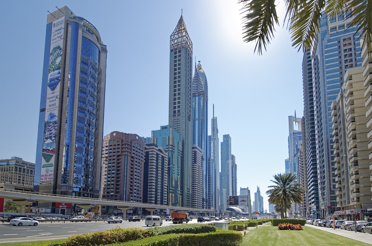Sheikh Zayed Road with Museum of the Future in Dubai